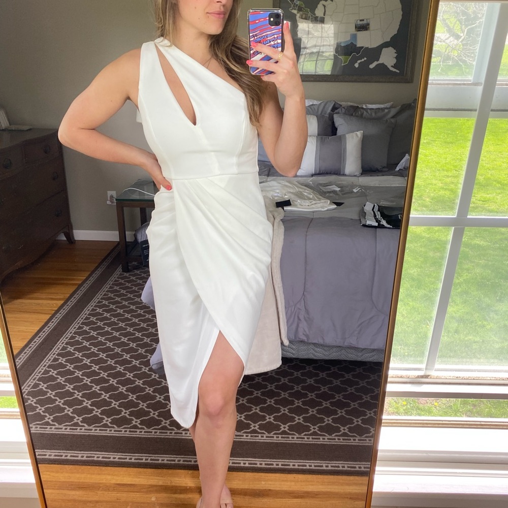 Lulus wrap one shoulder dress